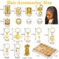 Lucomb 259 Pcs Hair Jewelry, Hair Accessories for Braids Silver Loc Jewelry for Hairs Dreadlocks Braid Jewelrys Hairs Cuffs Clips