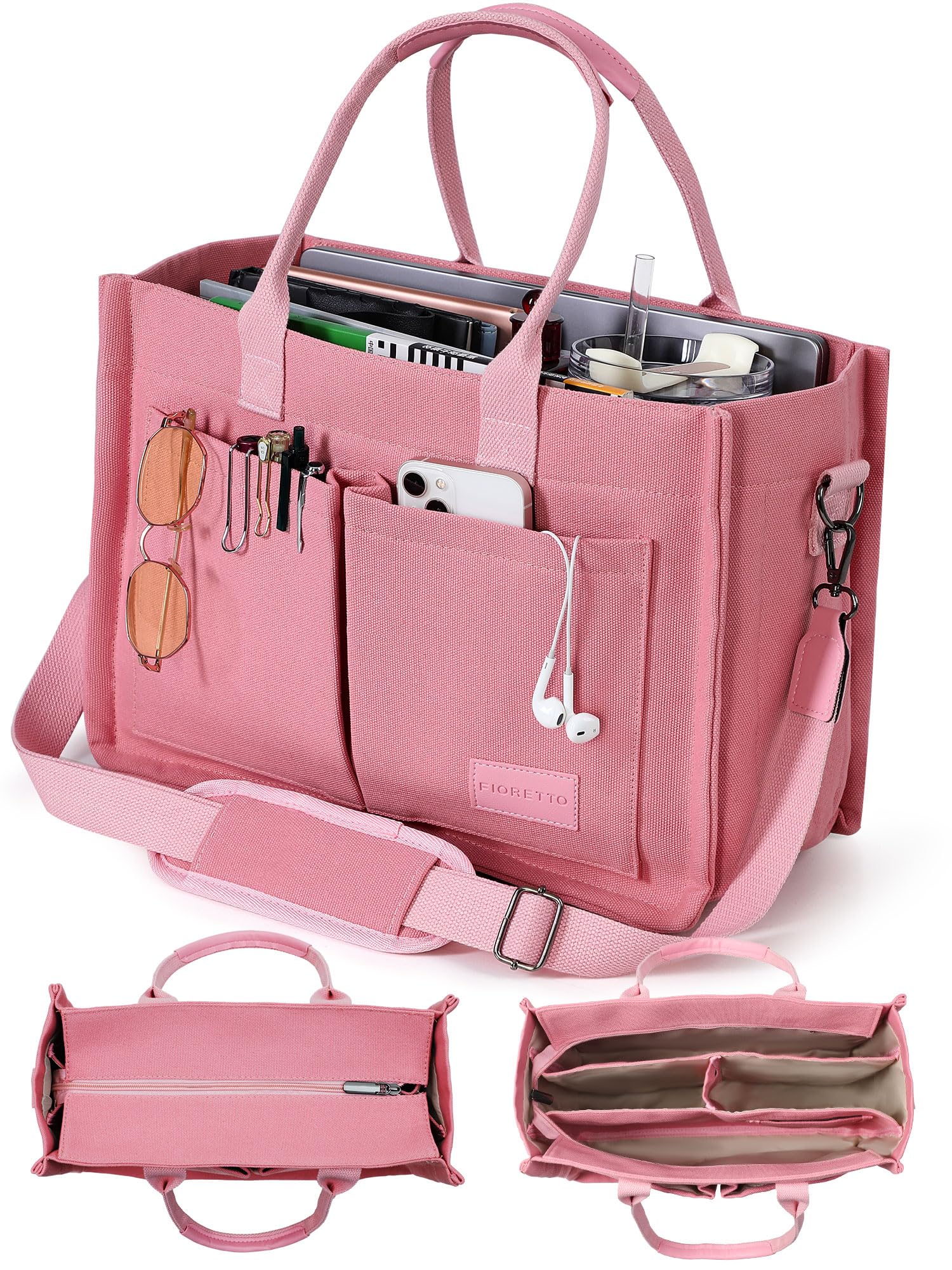 FIORETTO Canvas Tote Bag for Women with Zipper Closure & Individual Compartments
                        </div></div>
                  </details>
                </div><div class=