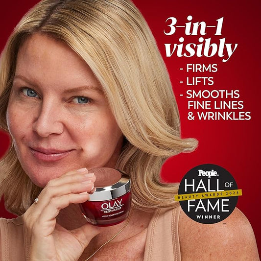 Olay Face Moisturizer, Regenerist Micro-Sculpting Cream for Women, Fragrance-Free