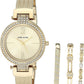 Anne Klein Women's Premium Crystal Accented Watch and Bracelet Set, AK/3584