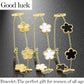 AICase 18K Gold Plated Clover Bracelet Dupes Gold/White/Black Bracelet Set