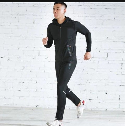 Three Piece Men's Compression Jogging Suit