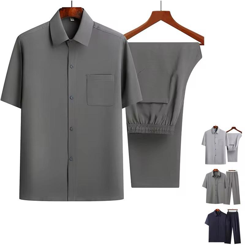 2025 Designer Men’s Casual 2-Piece Summer Set – Trendy Shirt & Shorts Outfit